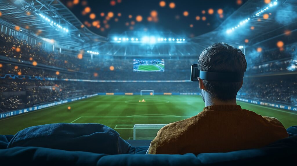 expérience de football immersive via la réalité augmentée ou VR